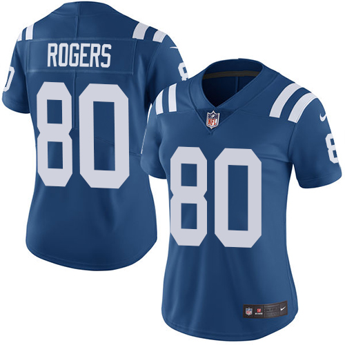 Indianapolis Colts #80 Limited Chester Rogers Royal Blue Nike NFL Home Women Vapor Untouchable jerseys->indianapolis colts->NFL Jersey